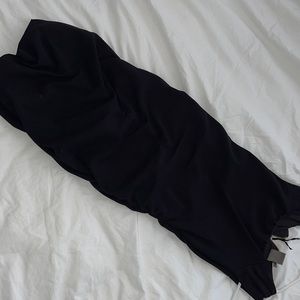 Black tight high neck dress